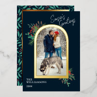 Gold Arch Frame Season's Greetings 1 Foto