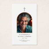 Gold Arch Katholische Foto Beerdigung Gebetskarte (Vorderseite)