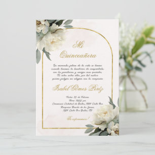 Gold Arch Quinceanera-Einladung auf Spanisch Einladung