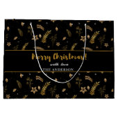 Gold Arch Schwarzes Weihnachten Große Geschenktüte (Rückseite)