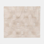 Gold Arch Tiles Art Deco. Fleecedecke (Vorderseite (Horizontal))