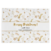 Gold Arch Weißes Weihnachtsfest Große Geschenktüte (Rückseite)