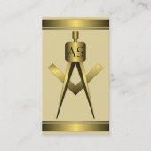 Gold Architecture Compass Architectural Business C Visitenkarte (Vorderseite)