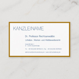 Gold arround visitenkarte