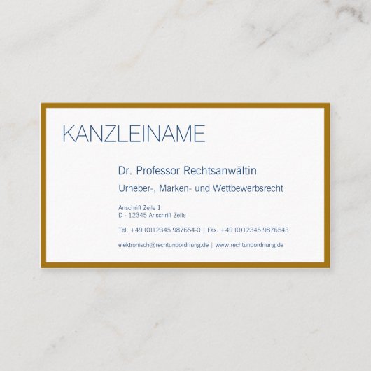 Gold arround visitenkarte (Vorderseite)