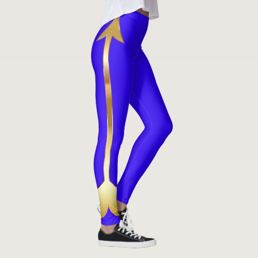 Gold Arrow Blue Leggings (Rechts)