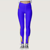 Gold Arrow Blue Leggings (Vorderseite)