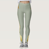 Gold Arrow Gray Leggings (Vorderseite)