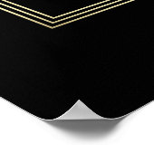 Gold Art Deco 20s Unplugged Wedding Zeremony Sign Poster (Ecke)