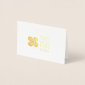 Gold Art Deco Dankeschön Karte (Vorderseite)
