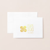 Gold Art Deco Dankeschön Karte (Vorderseite mit Umschlag)