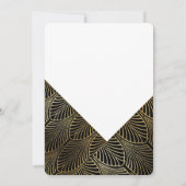Gold Art Deco der 1920er Jahre | Einladung zur Geb (Rückseite)