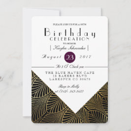 Gold Art Deco der 1920er Jahre | Einladung zur Geb