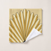 Gold Art Deco Design Badhandtuch Set (Waschlappen)