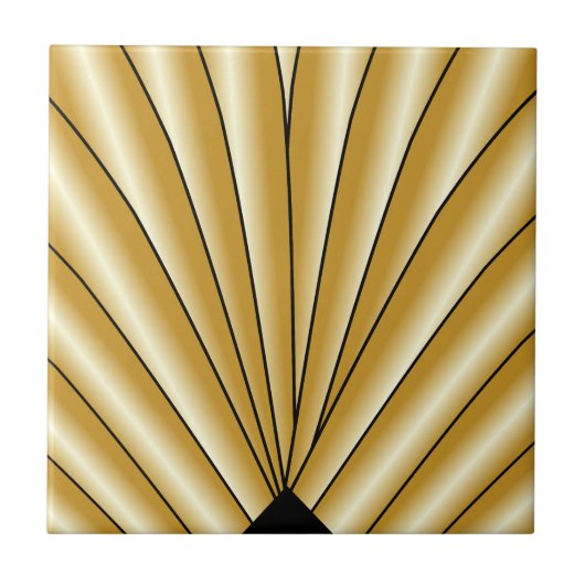 Gold Art Deco Design Fliese (Vorderseite)