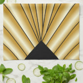 Gold Art Deco Design Geschirrtuch (Gefaltet)
