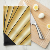 Gold Art Deco Design Geschirrtuch (Viertel Falte)