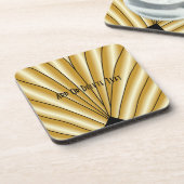 Gold Art Deco Design Getränkeuntersetzer (Linke Seite)