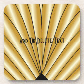 Gold Art Deco Design Getränkeuntersetzer (Vorderseite)
