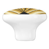 Gold Art Deco Design Keramikknauf (Seitenansicht)