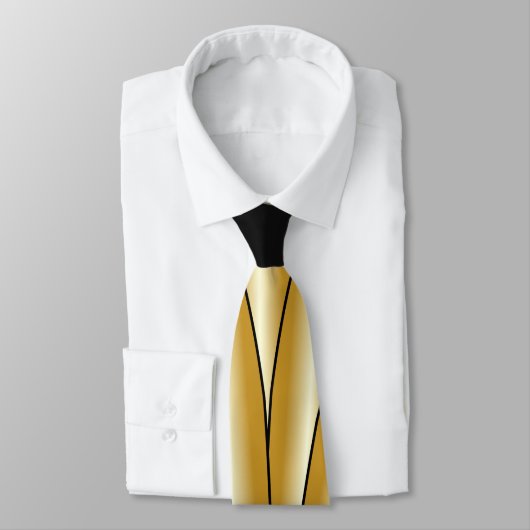 Gold Art Deco Design Krawatte (Gebunden)