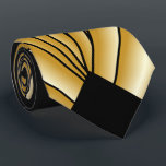 Gold Art Deco Design Krawatte<br><div class="desc">This art deco design necktie, also known as a tie or long tie, is a piece of fabric worn around the neck, typically under a shirt collar, and tied in a knot in the front. It is a decorative or symbolic item of formal neckwear or office attire, often draped down...</div>