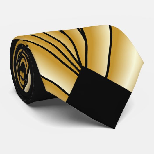 Gold Art Deco Design Krawatte (Gerollt)