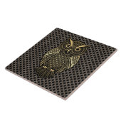 Gold Art Deco Eule Fliese (Seite)