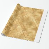 Gold Art Deco Fan Geschenkpapier (Ungerollt)