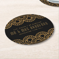 Gold Art Deco Fan Wedding and Celebration Unterset