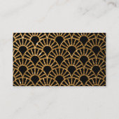 Gold Art Deco Fan Wedding Online UAWG Begleitkarte (Rückseite)
