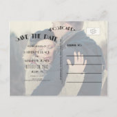 Gold Art Deco | Foto Save the Date Postkarte (Rückseite)