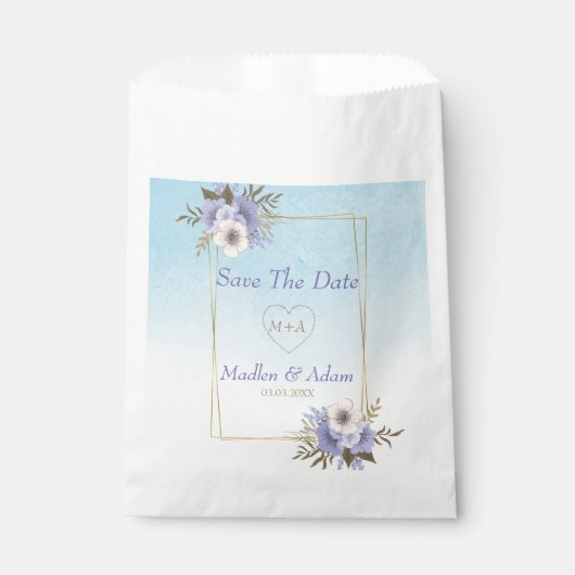 Gold Art Deco Frame Geschenktütchen (Vorderseite)