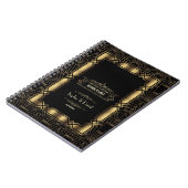 Gold Art Deco Gatsby im Stil der 20er Jahre Notizblock (Linke Seite)