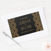 Gold Art Deco Gatsby Style Custom Wedding Sticker (Umschlag)