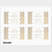 Gold Art Deco Gatsby Style Custom Wedding Sticker (Blatt)
