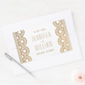 Gold Art Deco Gatsby Style Custom Wedding Sticker (Umschlag)