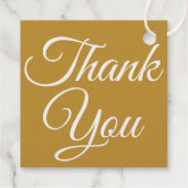 Gold Art Deco Glamour Vielen Dank Geschenkanhänger (Rückseite)