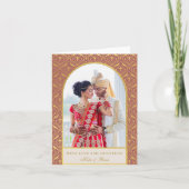 Gold Art Deco Hochzeit Vielen Dank Foto Karte (Vorderseite)