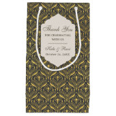 Gold Art Deco Hochzeitsreise Geschenk Gefallen Ges Kleine Geschenktüte (Vorderseite)