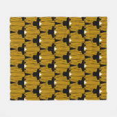 Gold Art Deco individuelles Muster Fleecedecke (Vorderseite (Horizontal))