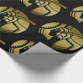 Gold Art Deco Lady Portrait Geschenkpapier (Ecke)