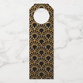 Gold Art Deco Lüfter Danke Flasche Tag Flaschenanhänger (Rückseite)