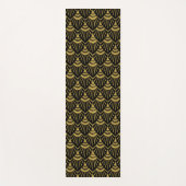 Gold Art Deco-Muster in schwarz Yogamatte (Vorderseite)
