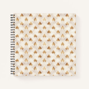 Gold Art Deco Muster Notizblock