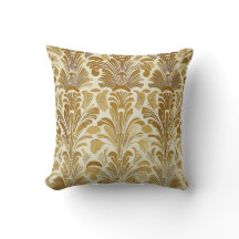 Gold Art Deco Muster Pillow