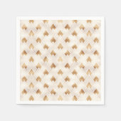 Gold Art Deco Muster Serviette (Vorderseite)