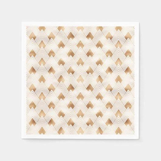 Gold Art Deco Muster Serviette (Vorderseite)