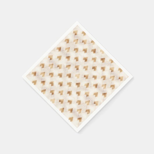 Gold Art Deco Muster Serviette (Ecke)