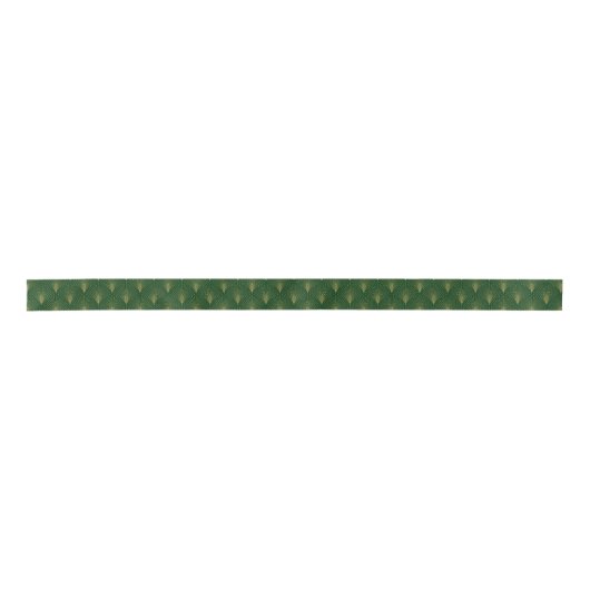Gold art-deco pattern on green background satinband (Vorderseite)